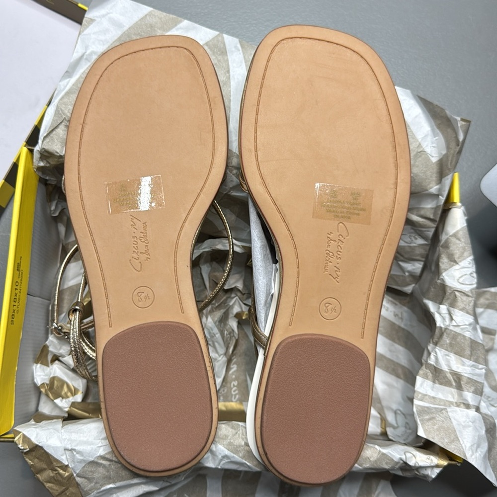 Circus NY by Sam Edelman Olana Women's Sandals Gold Leaf : 8.5 M - Picture 7 of 8